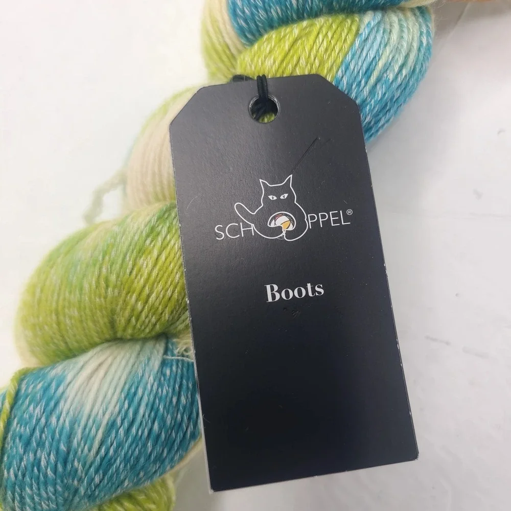 Schoppel Wolle Zauberball Sock Yarn 100g Wool Cotton Germany‎ Yellow Blue